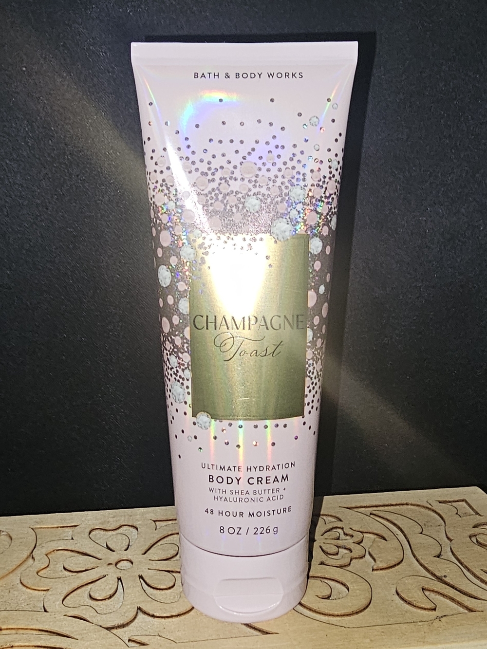 Bath & Body Works Champagne Toast Body Cream - Light Pink & Gold